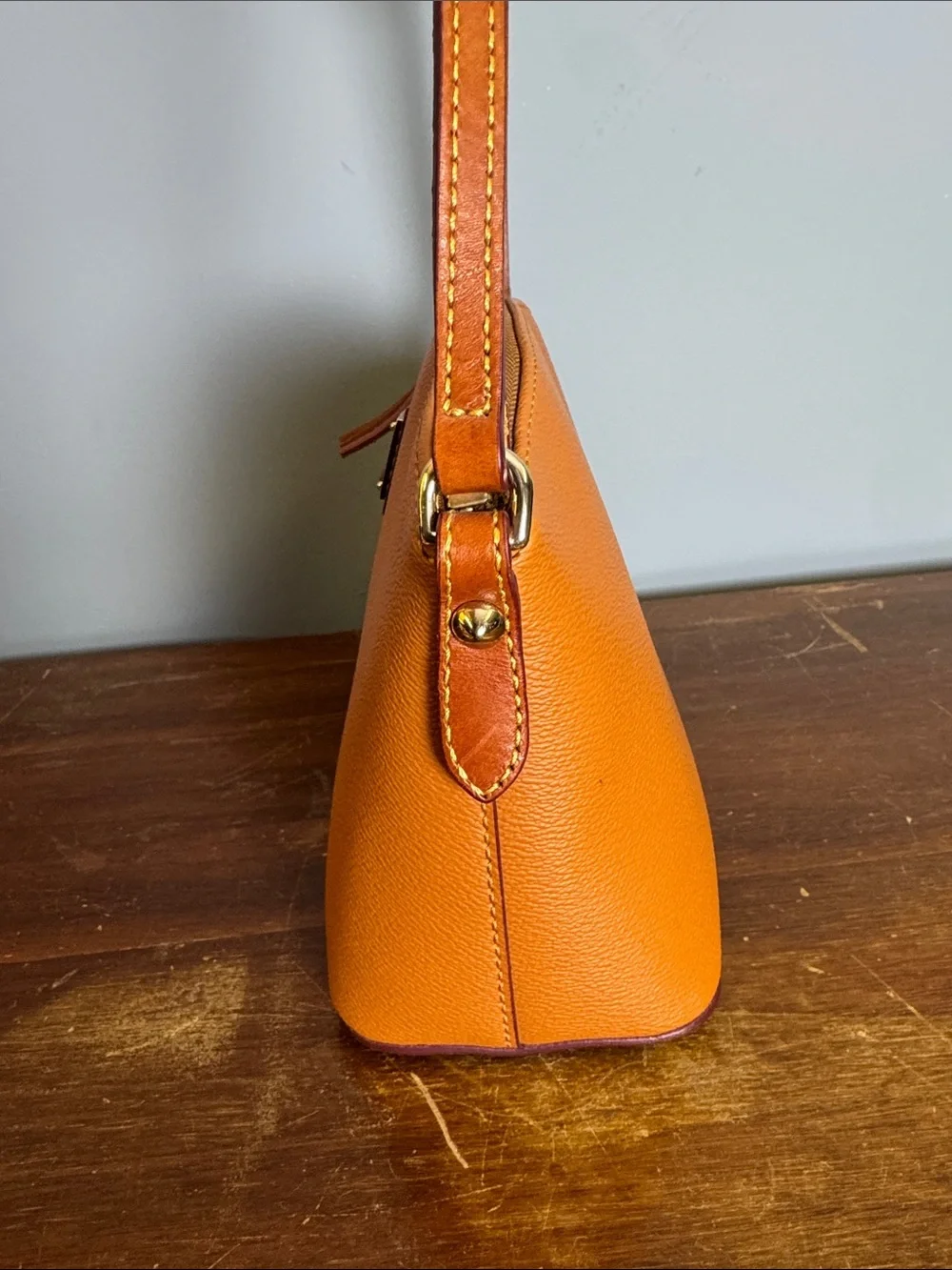 Dooney & Bourke Pebbled Leather Crossbody with Tassel Zip